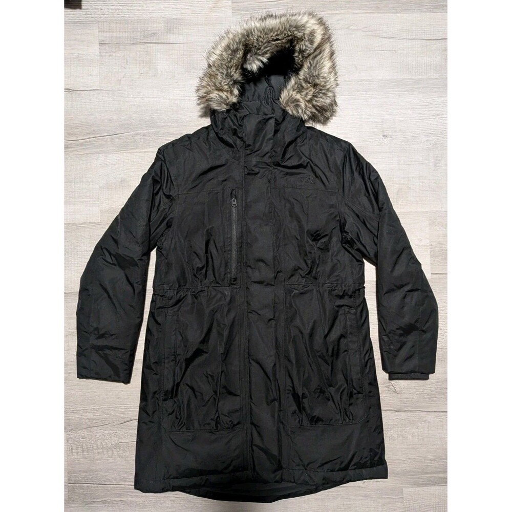The North Face Parka Women's Sz L 550 Down DryVent Black Insulated Downtown Ski